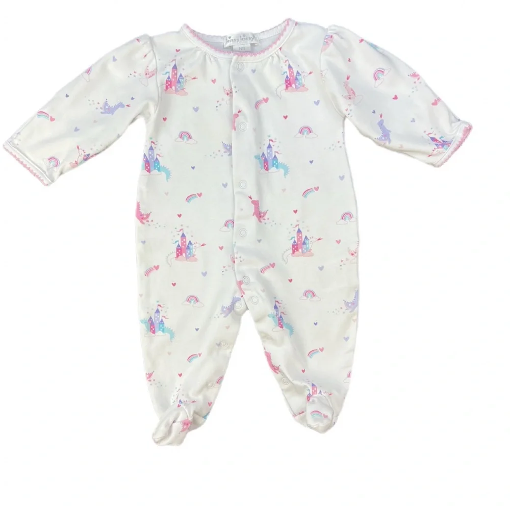 KISSY KISSY Pima Castles and Dragons Footie *Worn Once*- NB